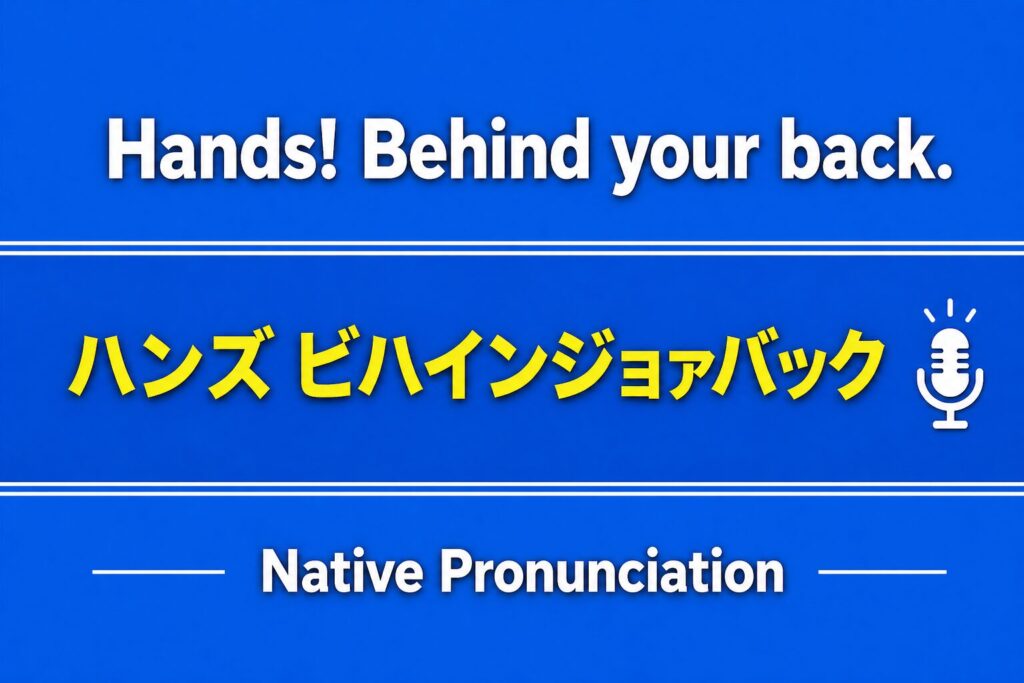 ハンズビハインジョァバック意味は両手を後ろに|Hands behind your back